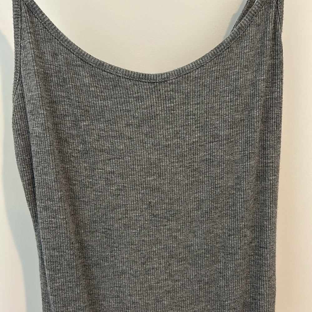 Gray Ribbed Bodysuit - Picture 2 of 4